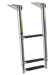 Hajólétra 3 fokos, inox, teleszkópos