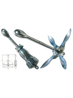 4kapás horgony 1,5kg rozsdamentes