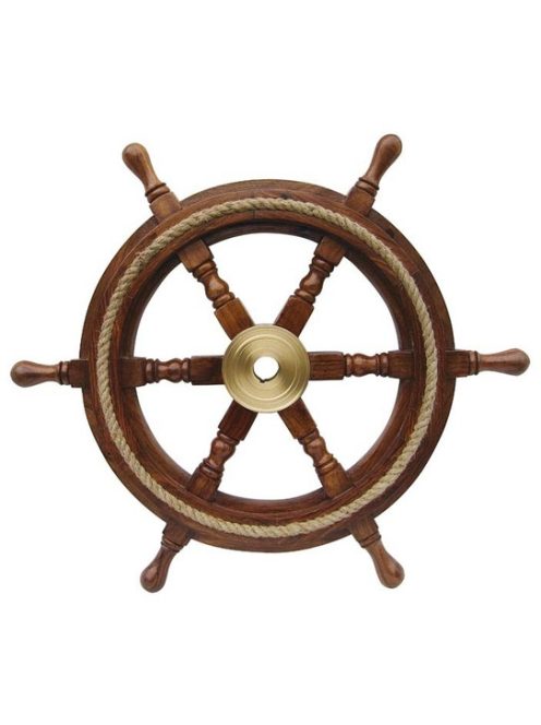 Kormánykerék dísz, fa/kötél betéttel