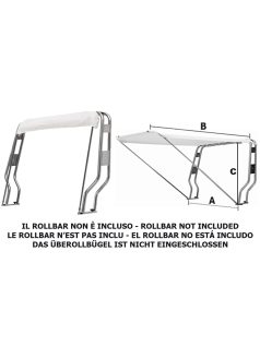 ROLL BAR  145-205cm lehajtható AISI316