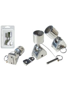   Bimini/Naptető/Cabrio elem, talp, sínnel, 25mm, rozsdamentes