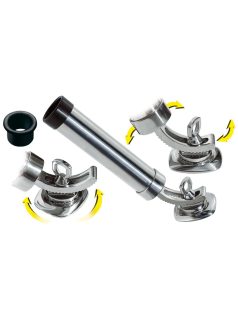 Horgászbot tartó, síkra szerelhető, rozsdamentes