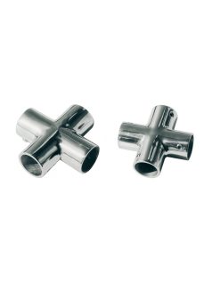 Korlátelem toldó 22mm 4-es 90fokos, rozsdamentes