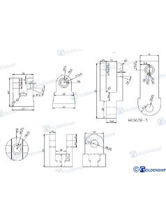 Horgonyforgó, csuklós, 10-12mm lánchoz