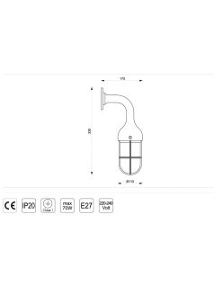 Hajólámpa,réz fali
