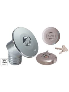   Vízbetöltő csonk 38mm "WATER" 45fokos, krómozott réz