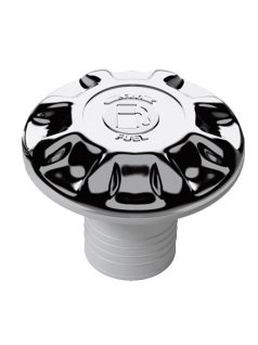   Üzemanyag betöltő csonk 38mm "FUEL" műanyag, fehér/króm