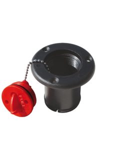  Üzemanyag betöltő csonk 50mm FUEL" műanyag fekete/piros"