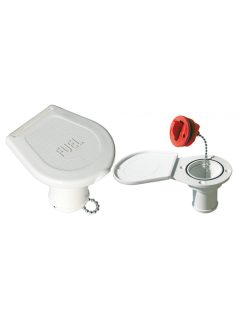   Üzemanyag betöltő csonk 50mm "FUEL" műanyag, fehér