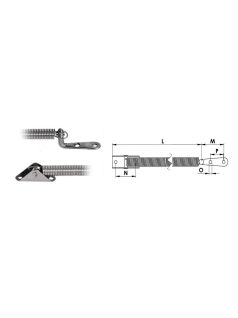 Kitámasztó ablakhoz, rugós, rozsdamentes