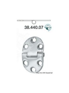 Zsanér 47x30mm, rozsdamentes