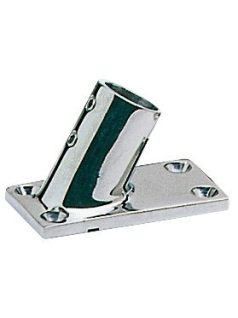   Korlátelem, korláttalp, 22mm 60fokos, szögletes talppal, rozsdamentes