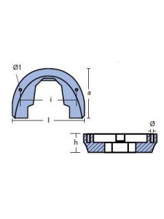 Anód patkó cink OMC Cobra hátsó