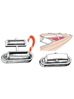 Ponyvafeszítő talp krómozott réz /pár