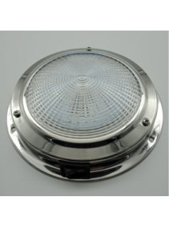 Kabin lámpa rozsdamentes 140mm,20 LEDES kapcsolóval