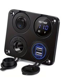 Kapcsolótábla Usb+Voltmérő+Szivargy.