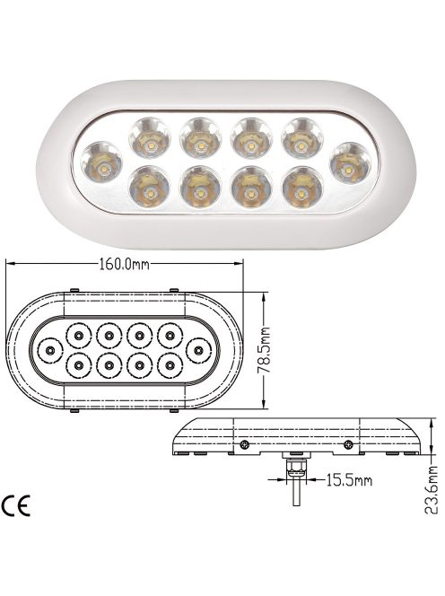 Vízalatti lámpa FEHÉR 10LED  /underwater/