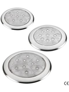 Lámpa belső, 5fehér+4piros leddel, rozsdamentes