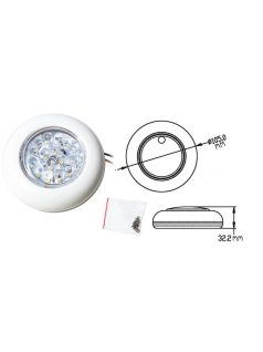 Lámpa belső, 16ledes, kapcsolóval, műanyag, fehér