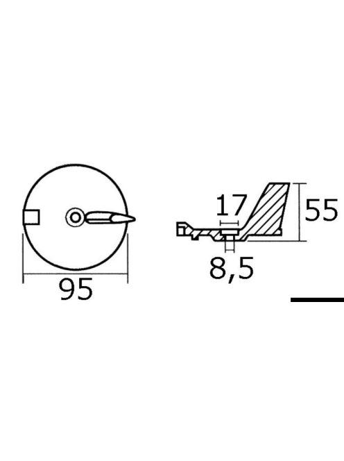 Anód szárnyas Yamaha Magnézium 25-60LE