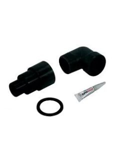 Vízbetöltő csonk 90fokos, műanyag, fekete