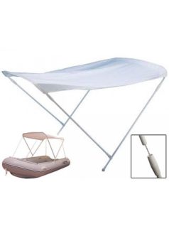   Bimini/Naptető 110cm 2tagú Alu, fehér 110cm magas  allroundmarin