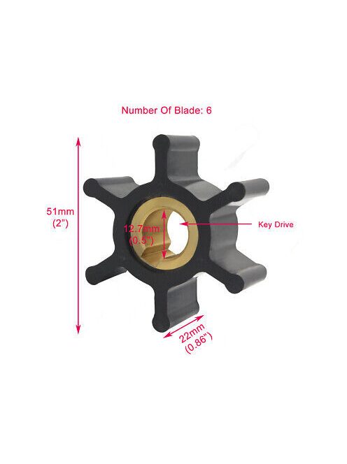 Vízlapát/impeller 500129 Yanmar/Johnson/Jabsco