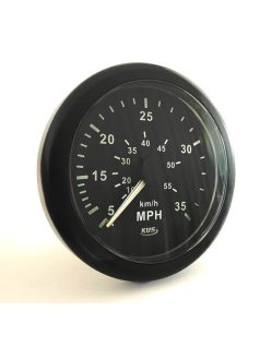   Kijelző, Sebességmérő műszer, KUS, fekete, rozsdamentes kerettel