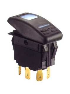 Kapcsoló fedéllel, led világítással, ON-OFF-ON MOM 5P