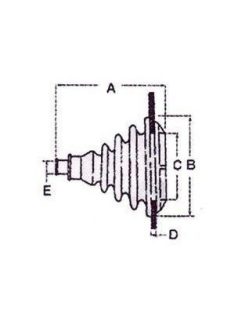 Kábelkivezető/Gumiharang fekete