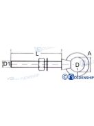 Szemes csavar M12X130mm