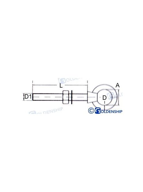 Szemes csavar M12X130mm