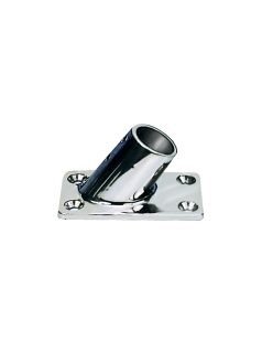   Korlátelem, korláttalp, 25mm 60fokos, szögletes talppal, rozsdamentes