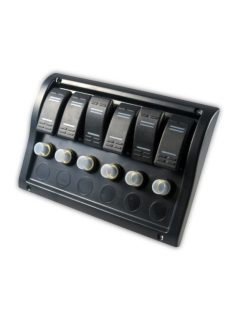   Kapcsolótábla 6kapcsolóval + 6 automata biztosítékkal 190x130mm