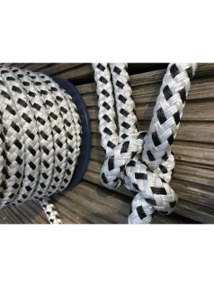   Kötél Laguna 12mm-es kikötő/horgony, fehér/fekete /méter