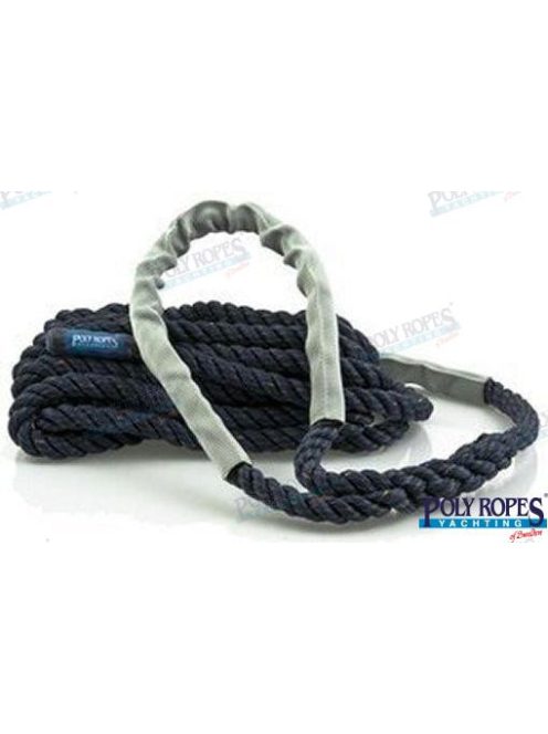 Kötél fuxolt 12mm-es, kikötő+hurok, sötétkék