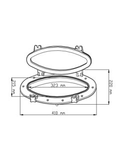 Ablak ovális, műanyag SEAFLO